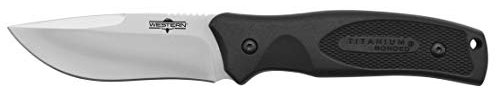 WESTERN W19232, Coltello A Lama Fissa Unisex Adulto, Nero, Taglia unica
