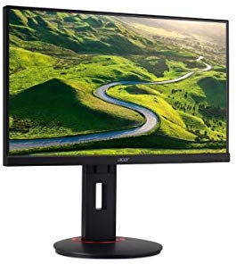 Acer XF240YUbmiidprzx 23.8 Inch WQHD Gaming Monitor, Black Matt/orange (TN Panel, FreeSync, 144 Hz, 1 ms, ZeroFrame, DP, HDMI, DVI, USB Hub, Height Adjustable Stand)