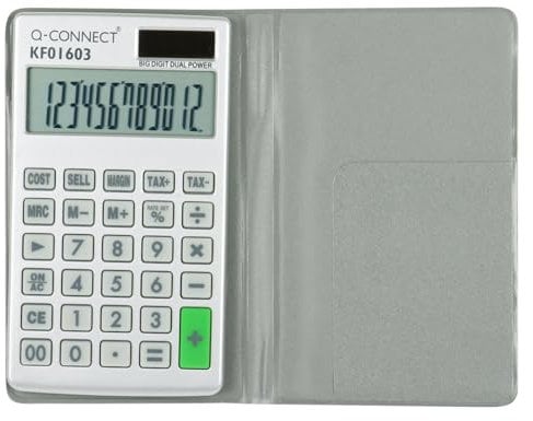 Q-Connect KF01603 Taschenrechner, 10-stellig weiß