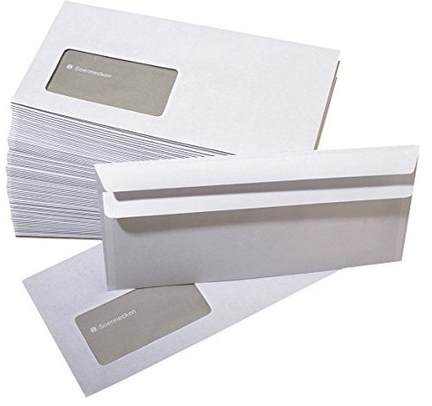 SOE Briefhülle 2929 DL 75g mF sk ws hf weiß Pa=1.000St