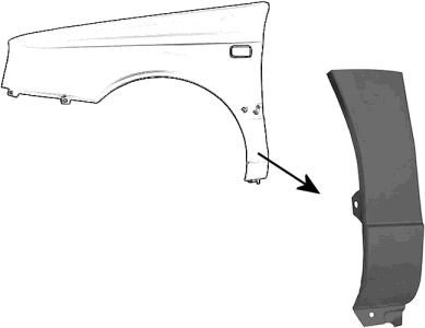 VAN WEZEL Kotflügel - hinterer Teil unten 5880155