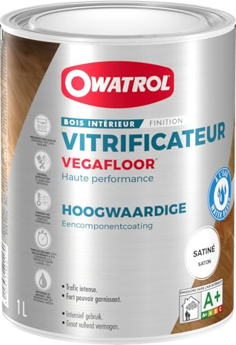 OWATROL - VEGAFLOOR SATIN - Vitrificateur PU monocomposant incolore pour trafic normal - 1L