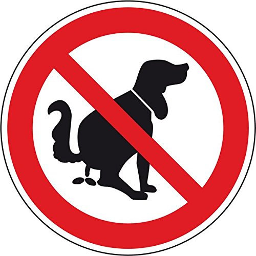 LEMAX® Verbotsschild Kein Hundeklo, Aluminium 200mm Ø (Hundekot, Hundehaufen, keine Hundetoilette) praxisbewährt, wetterfest