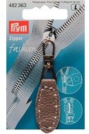 Prym 482363 Fashion-Zipper Lederimitat oval taupe