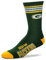 For Bare Feet Damen NFL 4 Stripe Deuce Größe L Crew-Socken, Team-Farbe, Large (2er Pack)