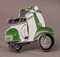 Metall Emaille Brosche Scooter Vespa (grün & weiß)