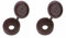 100 x Snap-On Brown Plastic Screw Caps / Cups & Cover Covers For No.6 - 8 Screws