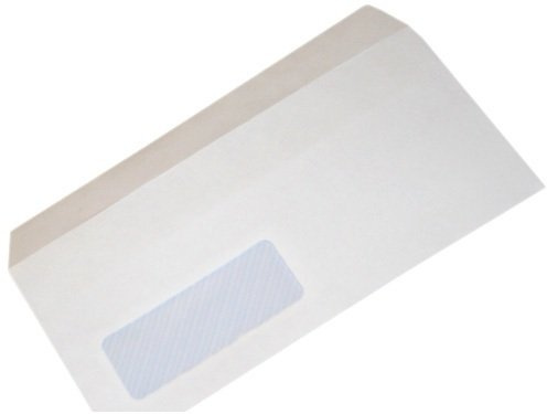 Box of 1000 x DL White Window Envelope Self-Seal 80gsm, 2017260