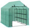 Outsunny Walk-in Greenhouse with 4 Tier 24 Shelves, Portable Grow House with Roll-up Zipped Door, 244 x 180 x 210 cm, Green