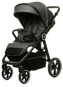4Baby Premium Xplode Jet LTD Kinderwagen, schwarz, geeignet ab 6 Monate bis 4 Jahre, mit allem Komfort ausgestattet (Steel Graphite)