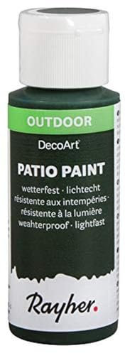 Rayher 38610446 Patio Paint, schwarzwald, Flasche 59 ml, wetterfeste Acrylfarbe für Den Außenbereich, lichtecht, Farbe für Innen und außen, Outdoor-Farbe