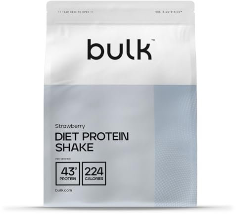 Bulk Diet Protein Shake, Strawberry, 500 g, Packaging May Vary