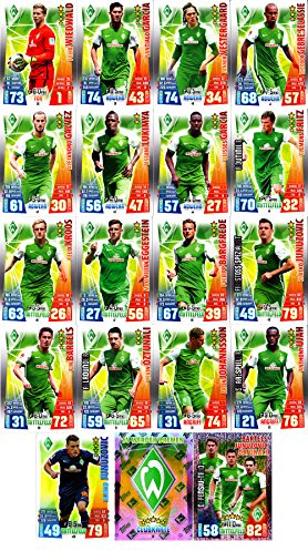 Match Attax Bundesliga 2015 2016 - Karten-Set SV Werder Bremen Cap Offensiv-Trio Teamlogo - Deutsch