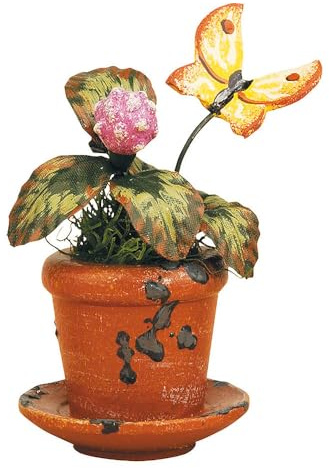 Kleine Figuren & Miniaturen 3er Set Blumentopf Kleeblume - 6cm - Hubrig Volkskunst