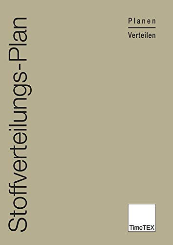 TimeTEX Stoffverteilungs-Plan - Planen - Verteilen - A4 - Heft - hellgrau - 10795 - Stoffverteilungsplan