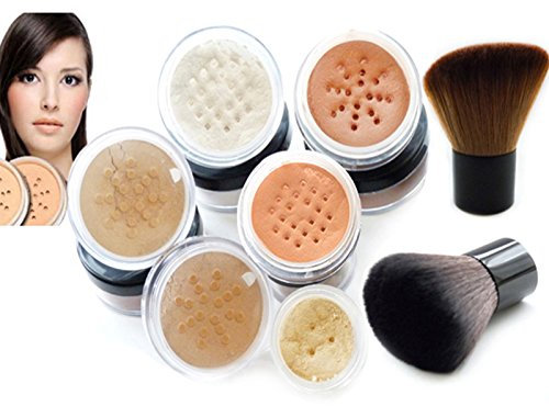 Intelligent Cosmetics® Make-up-Mineralpuder-Set, Fair & Fair2, natürlich, mit Kabuki-Pinsel