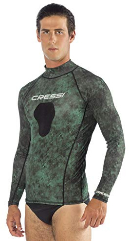 Cressi Unisex Crew-Neck Camouflage, Rashguard