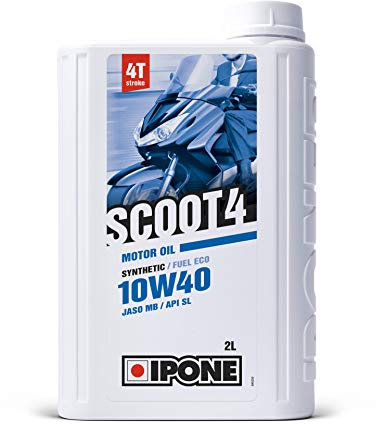 IPONE - Motoröl 4-Takt-Roller 10W40 Scoot 4 - Halbsynthetisch - Motorschutz - Kraftstoffersparnis - 2 Liter-Kanister