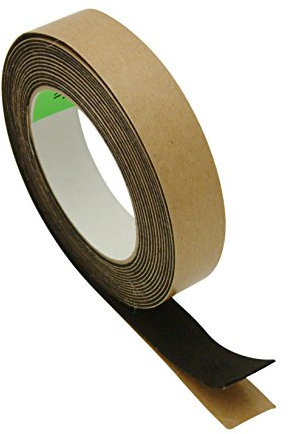 JVCC Felt-06 Polyesterfilz-Klebeband [1 mm dicker Filz]., schwarz, FELT-06