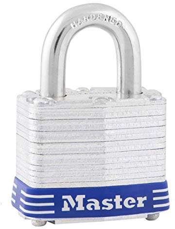 MASTER LOCK 3EURD VORHÄNGESCHLOSS 38MM LAMELLIERTER STAHL BÜGEL 19MM