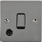 Schneider Electric Ultimate Flat Plate - Single Light Switch, with Flex Outlet, Double Pole, GU2213BPC, Polished Chrome with Black Insert