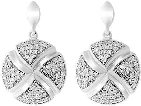 ORPHELIA Damen-Ohrstecker 925 Silber rhodiniert Zirkonia Brillantschliff weiß - ZO-6043