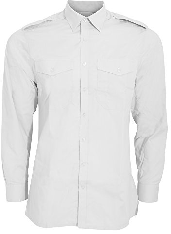 Kustom Kit Mens Long Sleeve Pilot Shirt (16.5) (White)