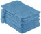 NatureMark 10er Pack Frottee Waschhandschuhe, Waschlappen, 100% Baumwolle, Hell blau, 15x21cm