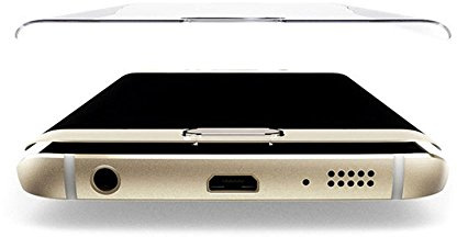 wortek Panzerglas, kompatibel mit Samsung Galaxy S6 Edge, Schutzfolie komplettes Display Panzer Glas Durchsichtig gebogen 0,3mm Blau