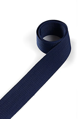 1buy3 sangle en polypropylène 20mm de largeur, 12 mètres de longueur, couleur: 17 - Bleu violet | également 25mm, 30mm, 40mm ou 50mm de largeur | en 4 ou 12 mètres | 30 coloris