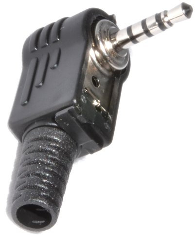 4 Polig 2,5 mm Rechts abgewinkelt Löten Klinkenstecker Anschluss Für 4 mm AV Kabel