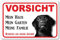 AdriLeo Schild - Vorsicht schwarzer Labrador Retriever - Mein Haus - (20x30cm) / Achtung Hund Wachhund robust langlebig UV-beständig wetterfestes Warnschild