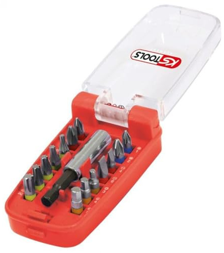 KS Tools 918.3000 torsionplus Spiel von 14 EMBOUTS DE VISSAGE à Code Farbe mit Bithalter