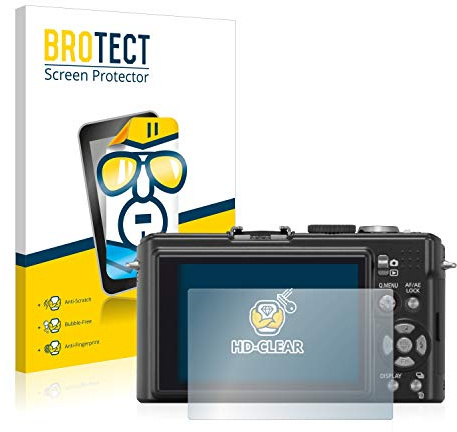 BROTECT (2 Stück Schutzfolie für Panasonic Lumix DMC-LX3 Displayschutz Folie Made in Germany, Ultra-Klar