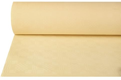 PAPSTAR 1 Karton = 4xDamasttischtuch 50 m x 1 m Creme 16793