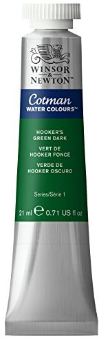 Winsor & Newton Cotman 21ml Water Colour Tube - Hooker's Green Dark