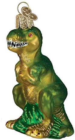 Old World Christmas Dinosaurs Glass Blown Ornaments for Christmas Tree,T-Rex