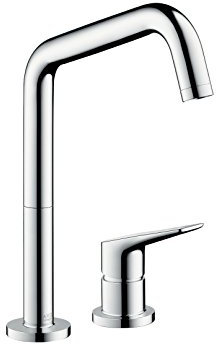 AXOR Citterio M 2-Loch Einhebel-Küchenarmatur, Komfort-Höhe 240mm mit Schwenkauslauf, Chrom
