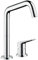 AXOR Citterio M 2-Loch Einhebel-Küchenarmatur, Komfort-Höhe 240mm mit Schwenkauslauf, Chrom