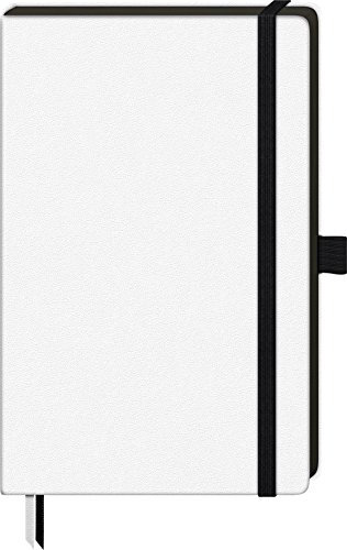 Brunnen 105592805 Notizbuch Kompagnon White (Hardcover, 12,5 x 19,5 cm, kariert, 192 Seiten) 1 Stück, weiß
