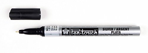 Sakura Pen Touch Paint Marker, Silver 1.0mm Fine #41302-art Craft Pen Maker, Sold individually