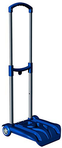 EASY TROLLEY SJ - Klappbarer Gepäckwagen für Schule Kinderrucksack - Blau - bis zu 26 Kg