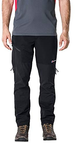 Berghaus Herren Fast Hike Wanderhose, leicht | Wasserfest | Bequeme Passform | Atmungsaktive Hose Hose, Schwarz/Schwarz, 30