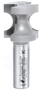 Amana Tool 51558 Bullnose 2-Flute Carbide Tipped Router Bit, 1/2-Inch Shank