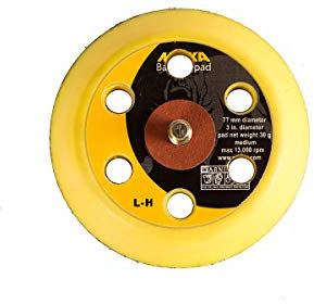 MIRKA 8294791211 Schleifteller 1/4 Zoll Grip 6L Medium, 77 mm, Bräunlich