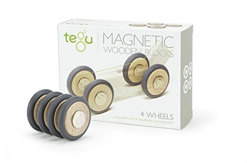 Tegu 5700335, 4x Magnet Räder, Holz