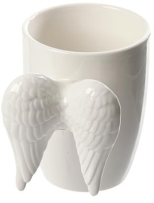 Puckator Engel mit Flügel Weiß geformter Henkel Tasse aus Dolomit-Keramik