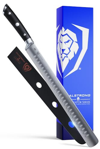 DALSTRONG Slicing Carving Knife - 12 (30,5 cm) - Granton Edge - Gladiator Series - German HC Steel - G10 Handle - Sheath Included - NSF Certified
