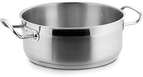 LACOR 57024 - Cacerola sin Tapa Eco-Chef, Acero Inoxidable 18/10, 24 cm