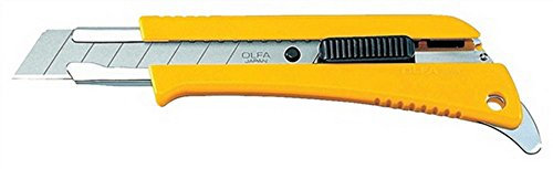 OLFA Cuttermesser Cutter Super AL 174 lose (18mm, mit Taste, mit Finne, ultrascharfe Klinge) 489614